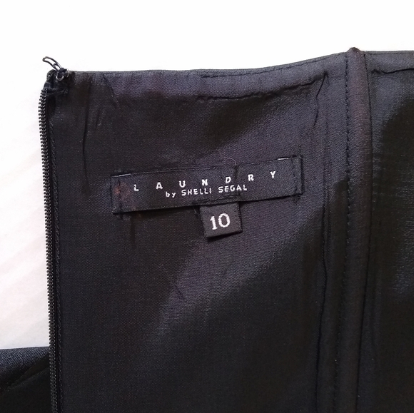 Strapless Midi Black Dress by Laundry by Shelli Segal Sz 10 Formal Events - Picture 5 of 8